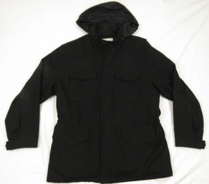 NWOT J Crew Insulated Wool Blend Hooded Full Zip Snap Coat Jacket L - Picture 1 of 5