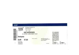 Die Kassierer 2xTickets 40-Jahre Jubiläums Tour 19.04.25 Hamburg, Große Freiheit - Bild 1 von 1