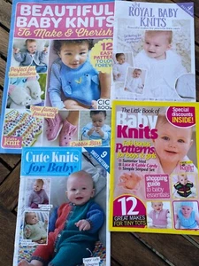 4 Baby Pattern Booklets Knitting Cute Knits, Royal Knits, Beautiful Clothes - Picture 1 of 13