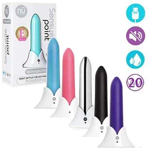 Sensuelle 20-Speeds Silicone USB Rechargeable Bullet Vibe Discreet Clit Vibrator - Picture 1 of 17