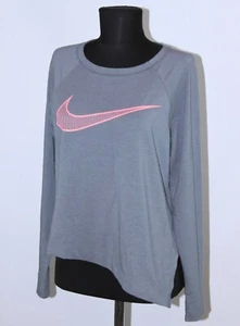 Nike Mujer Púrpura Grande Logotipo Gris Entrenamiento Jumper Suéter Talla L - Imagen 1 de 7