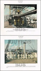 TYPOGRAVURE XIXe ARMéE MARINE BARRE de NAVIGATION / EXERCICE des SIGNAUX - Picture 1 of 1