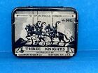 Vintage Three Knights Prophylactics Condom Tin Goodwear Rubber Co. Empty No Rust