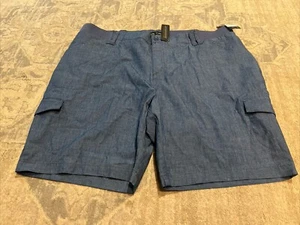 New Woman LEE Flex-To-Go BERMUDA SHORTS Blue Plus Size 24W - Picture 1 of 5
