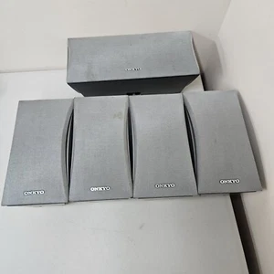 Onkyo SKC-340C . (2)  SKF-340F. (2) SKM-340S Home Theater Speaker System Silver - Picture 1 of 24