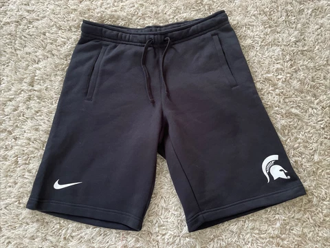 Nike Michigan State Spartans Club Fleece Shorts Black Men’s Medium Cover
