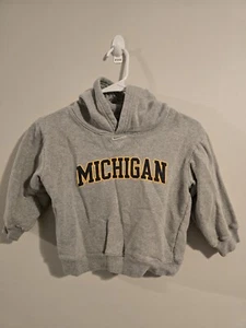 VTG 90s University Of Michigan Nike Center Swoosh Hoodie Youth 5 Years. - Picture 1 of 4