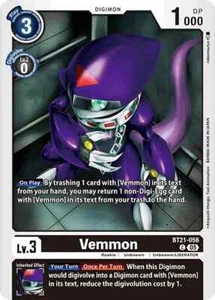 Vemmon BT21-056 C NM Digimon Card Game - Picture 1 of 1