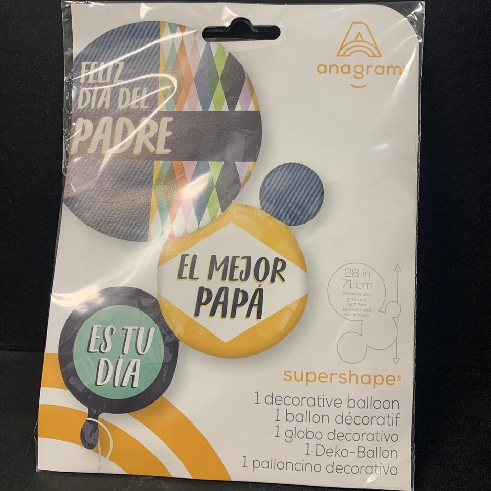 Globo de papel aluminio 18" Feliz Día del Padre Feliz Dia Drl Padre decoración de fiesta Foto 1 de 1