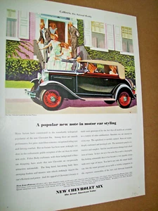 1931 Chevy Landau Phaeton groß - Mag Autoanzeige - Hochzeit Thema - Brautjungfern im Auto - Bild 1 von 1