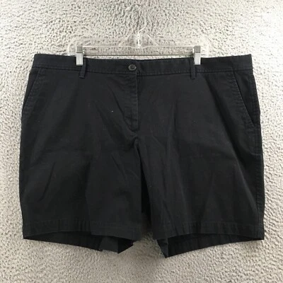 Talbots Girlfriend Chino Shorts Womens 18W (actual 43x6.5) Black Cotton Blend - Image 1 of 4
