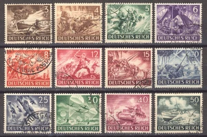 MiNr. 831-842 Deutsches Reich - Tag der Wehrmacht Heldengedenktag I - gestempelt - Photo 1 sur 4