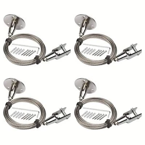 4pcs 2mm X 6.5 Ft Ceiling Sign Hanger Advertising Glass Arcylic Board Display Me - Picture 1 of 5