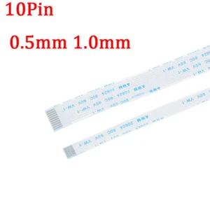 10-Pin 10P flexibles FFC/FPC-Flachbandkabel Vorwärts/Rückwärtssteigung 0,5mm/1mm - Picture 1 of 8