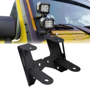 Double A-pillar Mount Bracket for 07-18 Jeep Wrangler JK Fit 4" LED Light Pods - Picture 1 of 11