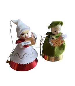 2 Vintage Ornamente Filz, Chenille, Karolinger Japan Weihnachten 50er-60er Jahre - Bild 1 von 9