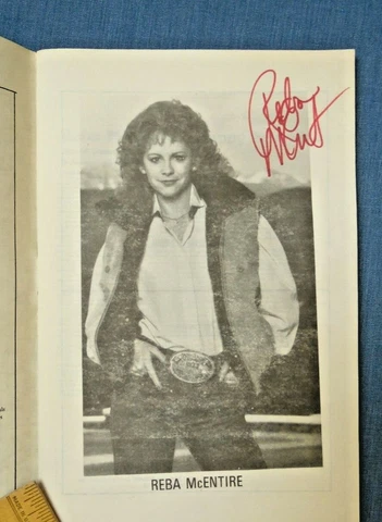 1985 VINTAGE THE Reba McEntire SHOW Souvenir Program Signed Autograph VERY RARE Cover