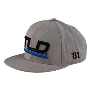 Troy Lee Designs TLD Speed Flat Bill Snapback Cap Hat Gray Adults One Size New - Picture 1 of 2