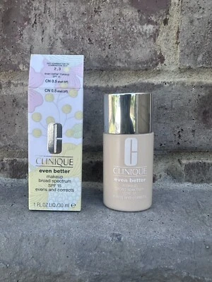 Clinique Even Better Makeup Broad Spectrum SPF 15 CN 0.5 Shell 1oz/30ml NIB - Image 1 of 3