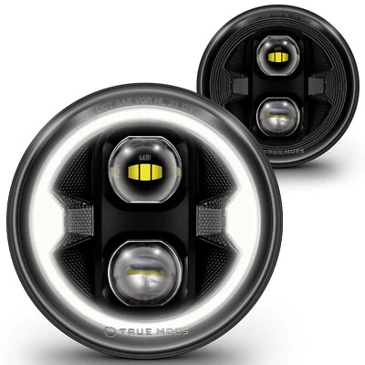 7" H6024 LED Headlights for Jeep Wrangler JK JKU TJ LJ - DOT w/ DRL Turn Signals - Image 1 of 4