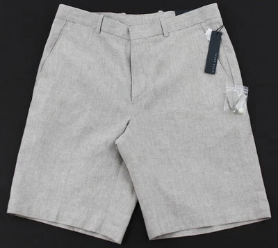 Men's PERRY ELLIS Khaki Natural Linen Cotton Shorts 30 NEW NWT Awesome! - Image 1 of 4