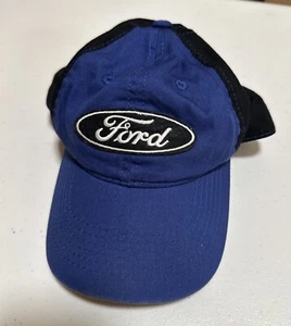 Vintage Ford Auto Racing Drag Racing Hat Cap Blue Black Adjustable Official Licn - Picture 1 of 6