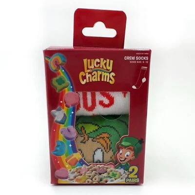 Calcetines de cereal Lucky Charms para hombre mujer malvaviscos 2 pares divertido novedad regalo Foto 1 de 4