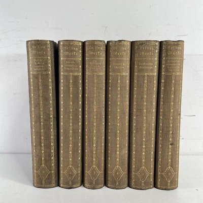 Set of 6 Antique German Books LEFFING'S WERKE Vol. 1-6 Circa 1880's - Image 1 of 4