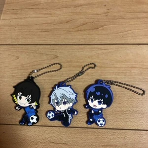 Blue Lock figure rubber key chain Lot 3 set Isagi Nagi Bachira mascot m574 2 - Picture 1 of 8