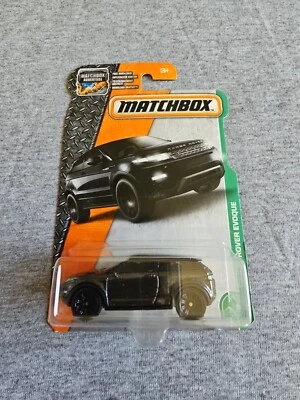 2017 Matchbox RANGE ROVER EVOQUE Black 100/125 GREAT CARD Explorers - Image 1 of 4