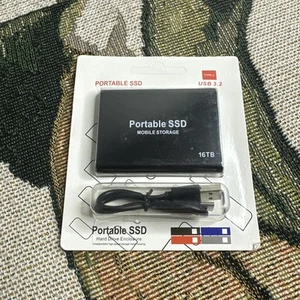 Portable SSD 16tb Hard Drive Type-C USB 3.2 - Photo 1/2