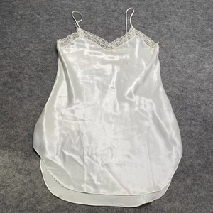 Victoria’s Secret Vintage “Gold Label” Marfil Seda Slip Ribete de Encaje Talla Grande - Imagen 1 de 4