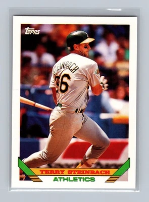 Terry Steinbach Oakland Athletics #18 Topps 1993 Baseball Card - Image 1 of 2