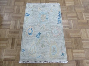 2 x 3 Hand Knotted Gray Modern Oushak Oriental Rug G16187 - Picture 1 of 8