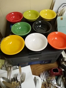 Homer Laughlin Fiesta 5" Salsa Bowls (8 Assorted) Appear Unused - Picture 1 of 2