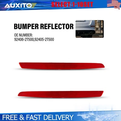 Rear Bumper Reflector Red Fit For 2014-2015 Kia Optima Left+Right Pair 2-20X - Image 1 of 4