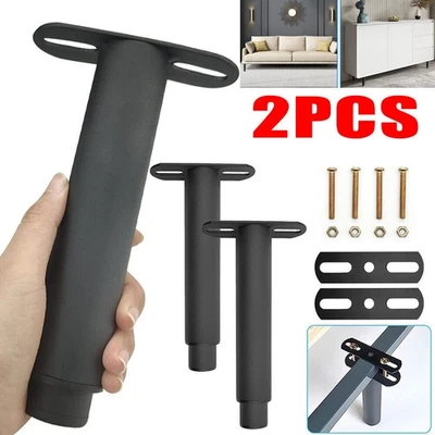 Patas de cama ajustables retráctiles de alta resistencia marco central listón soporte pierna 2X Foto 1 de 4