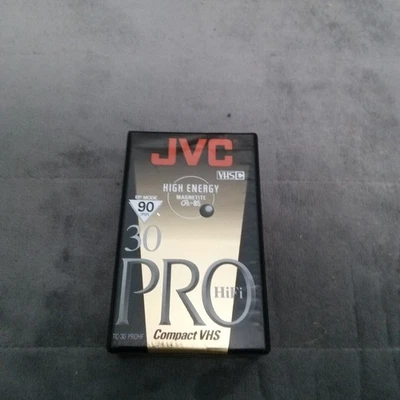 JVC 高能 VHS-C EP 模式 90 分钟 30 专业高保真紧凑型 VHS 全新未拆封  — 第 1/3 张图片