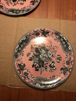 Spode Archive Collection Blue  Rose  13” Serving Plate Black and Pink - Image 1 of 3