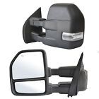 Towing Mirrors For 2015-20 Ford F150 Pickup Truck Power Heated Turn Signal Black