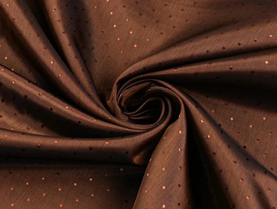 Acetat Viskosefutter Stoff Jacquard Futter PUNKTE BRAUN EUR 12,98/m - Bild 1 von 1