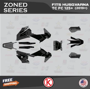 Graphics kit for Husqvarna TC125 TC250 FC250 FC350 FC450 2019-2022 Zoned-Smoke - Picture 1 of 6