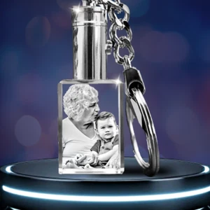 Custom Personalised LED Keyring – Laser Engraved Photo Gift Keychain for Him,Her - Picture 1 of 10