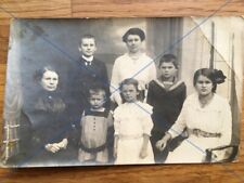 altes orig. s/w Foto Familie fünf Kinder ohne Mann Vintage Mode Vintage 1915