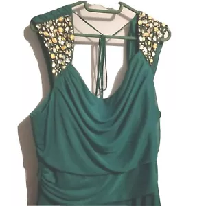 Woman Elegant Green Dress Size XL - Picture 1 of 7