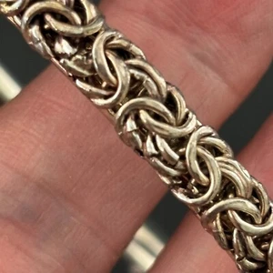 Vintage 925 Sterling Gold Vermeil Milor Italian Byzantine Hinged Bracelet 20Gs - Picture 1 of 7