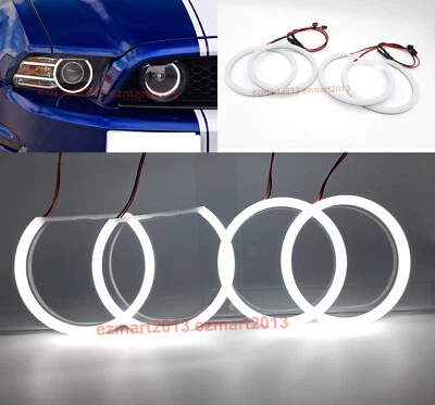 cotton LED halo rings for Ford Mustang GT 2013 2014 HID headlight fog light DRLs - Image 1 of 4