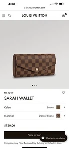 Louis Vuitton Long Envelope Wallet Brown ( - Picture 1 of 9