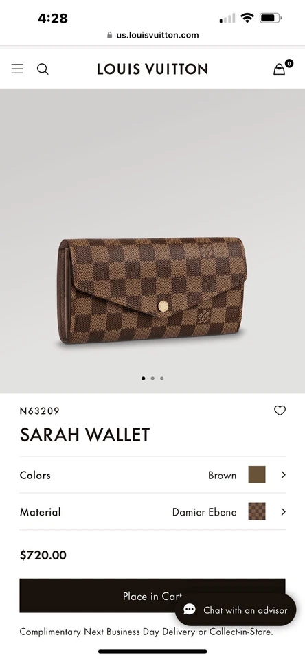 Louis Vuitton Long Envelope Wallet Brown ( - Image 1 of 4