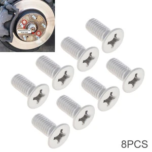 8pcs 93600-06014-0H Stainless Steel Brake Rotor Retaining Screw Fit for Honda - Picture 1 of 11